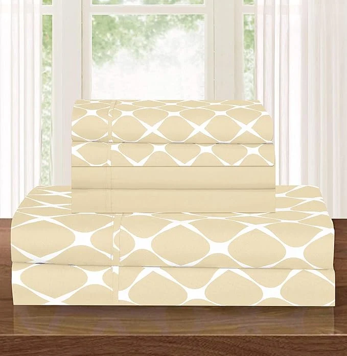 Professional Elegant Comfort Luxury Softest and Coziest 6-Piece Bed Sheet Set Wrinkle Certified