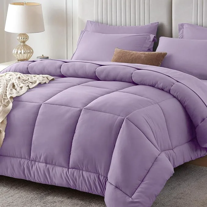 Sustainable Sasttie Full Size Comforter Sets 7 Pieces Bed in a Bag Full Complete Bedding Verified
