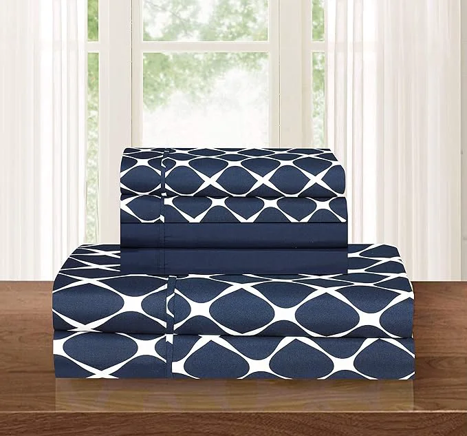 Crafted Elegant Comfort Luxury Softest and Coziest 4-Piece Bed Sheet Set Wrinkle Smart