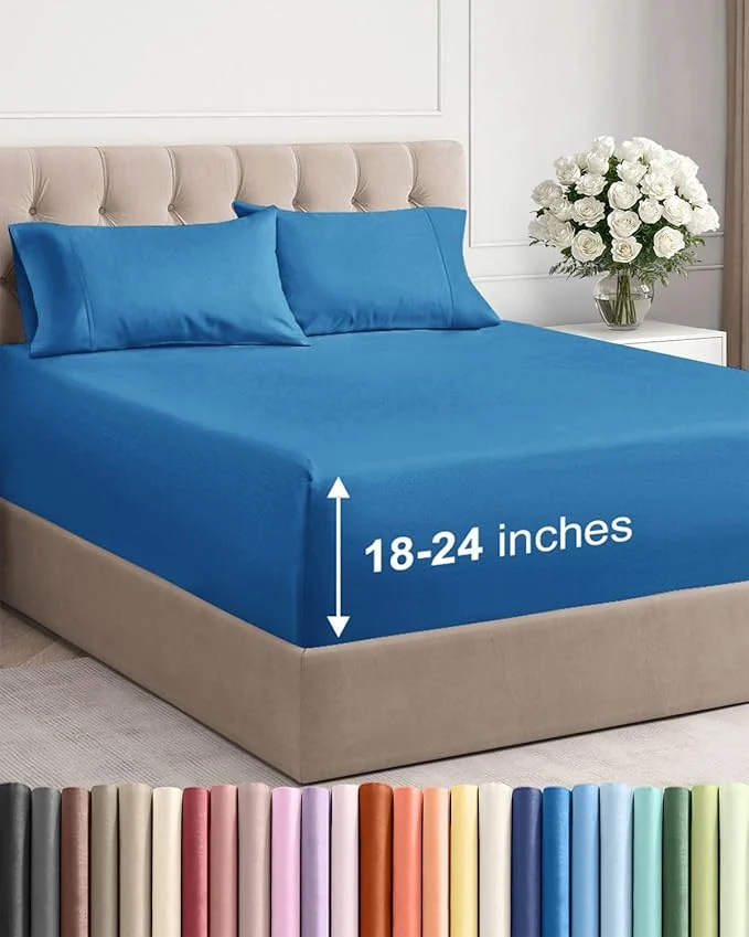 Easy-to-Use Extra Deep Cal King Sheet Set Official