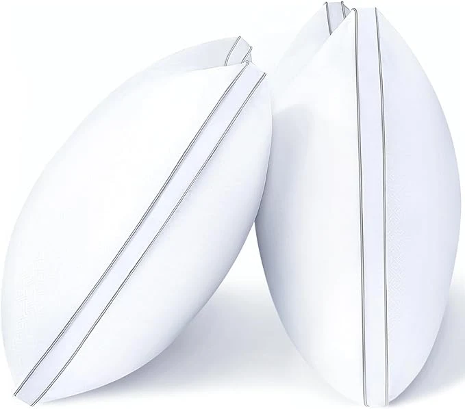 Lightweight viewstar Pillows Queen Size Set of 2 Hotel Quality Down Gusseted Carefully Designed
