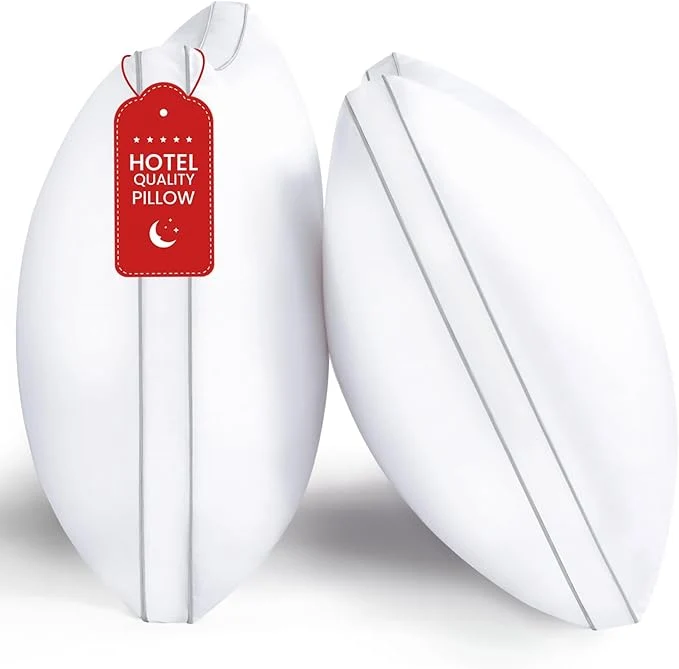 Superior ROUMEA Pillows Queen Size Set of 2 Gusseted Bed Pillows Eco-Friendly