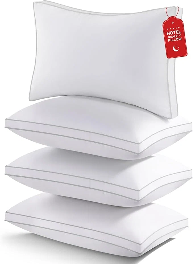 User-Friendly ROUMEA Pillows King Size Set of 4 Luxury Hotel Quality Supportive Soft