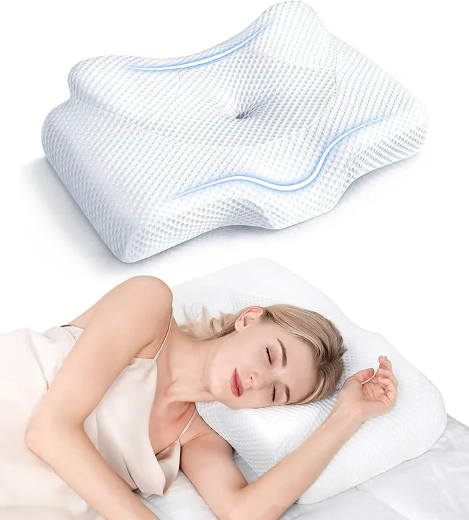 Artisan Osteo Cervical Pillow for Neck Pain Relief Hollow Design Odorless Memory Foam Green