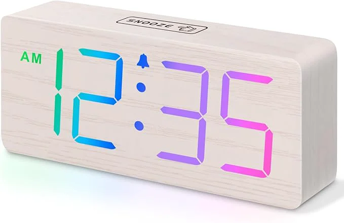 Selected DreamSky Wooden Digital Clock for Bedroom Desk User-Friendly