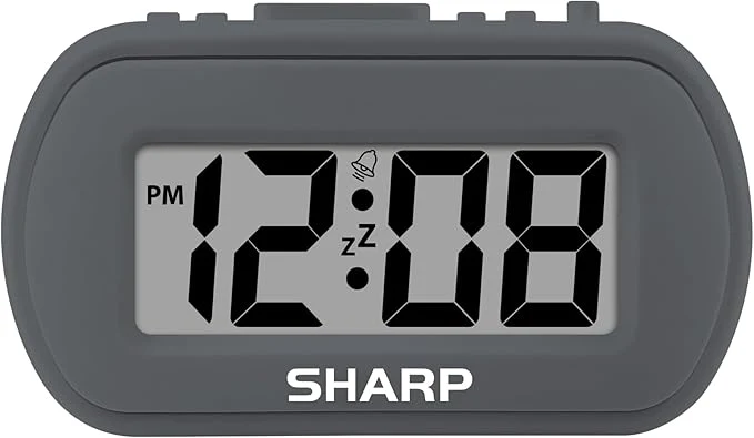 Specialty Sharp Digital Alarm Clock – Tactile Plastic Case Expertly Made