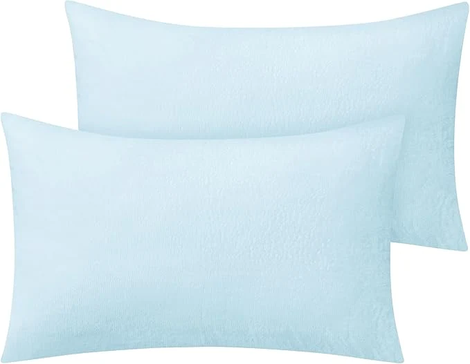 Effective BEDELITE Flannel Pillow Cases Queen Size Set of 2 Super Soft Fleece Pillowcases Contemporary