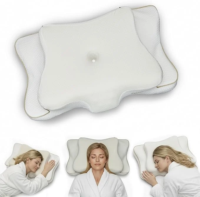 Crafted Ergonomic Cervical Neck Pillow for Sleeping – Cooling Memory Foam Cervical Eco-Friendly