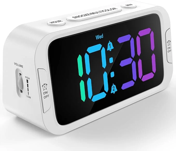 Lightweight Odokee Dual Colorful Alarm Clock Organic