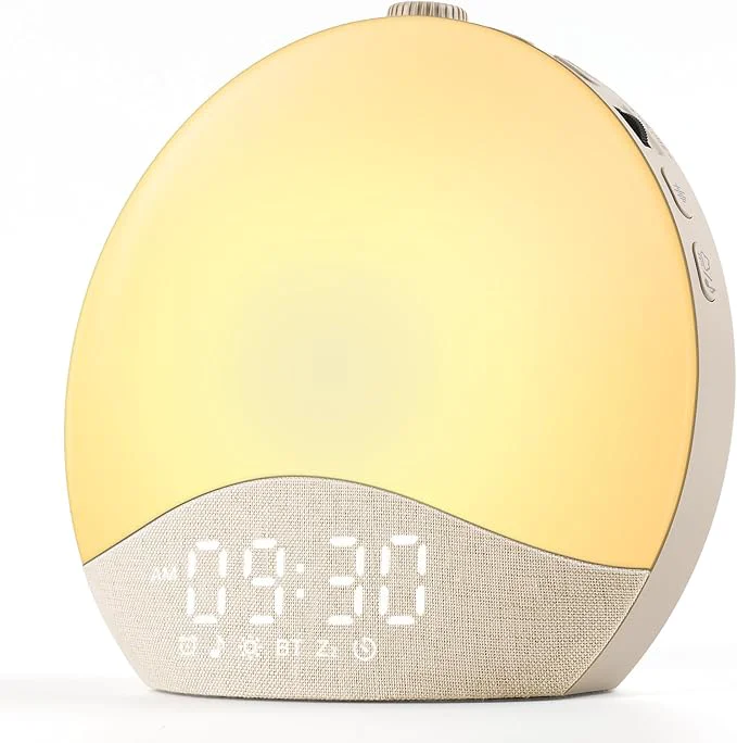 Premium ecozy Sunrise Alarm Clock for Bedroom 26 Soothing Sounds 17 Night Lights Convenient