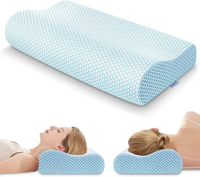 Certified Anvo Memory Foam Pillow Neck Contour Cervical Orthopedic Bed Pillow Elite