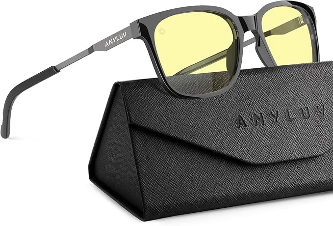 Casual ANYLUV Blue Light Glasses for Men Lightweight Computer Gaming Glasses Traditional