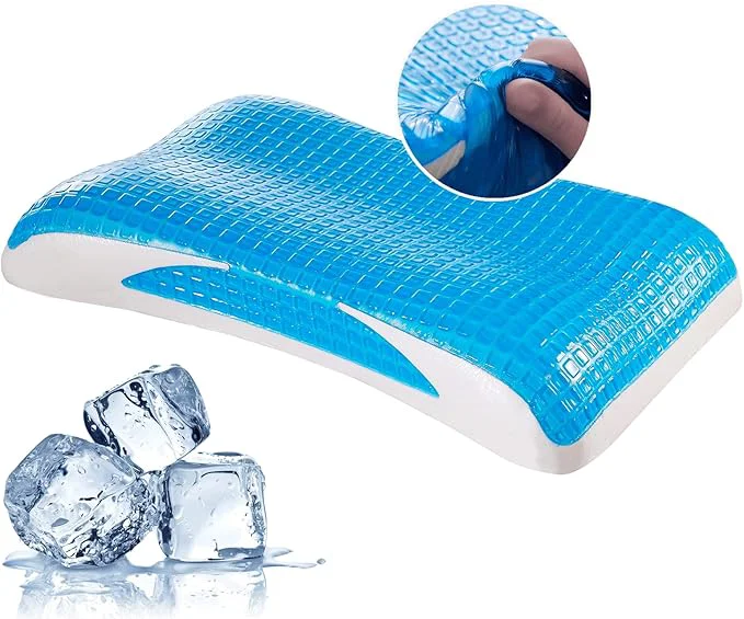 Safe EUCIOR Cooling Gel Pillow Memory Foam Cooling Gel Pillow Cooling Orthopedic Reusable