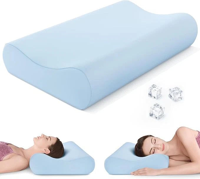 Green AM AEROMAX 32 King Size Contour Memory Foam Pillow Cervical Pillow World-Class