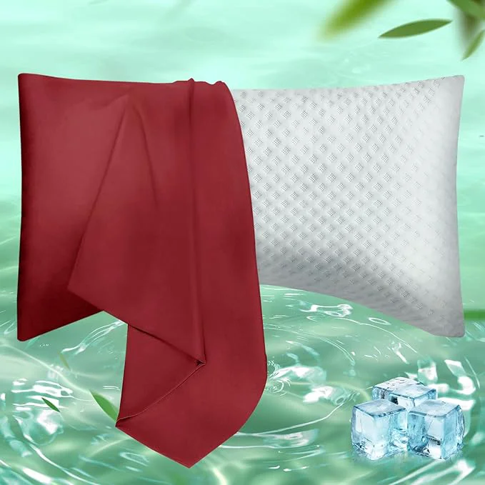 Fast Curved Pillow Case Queen Size Side Sleeper Pillow Cases Cover Cooling Rayon High-Quality