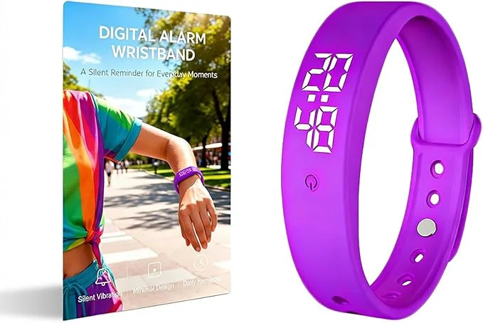 Authentic Vibrating Alarm Wristband Silent Wrist Alarm Clock Watch Wind up Bands Exclusive