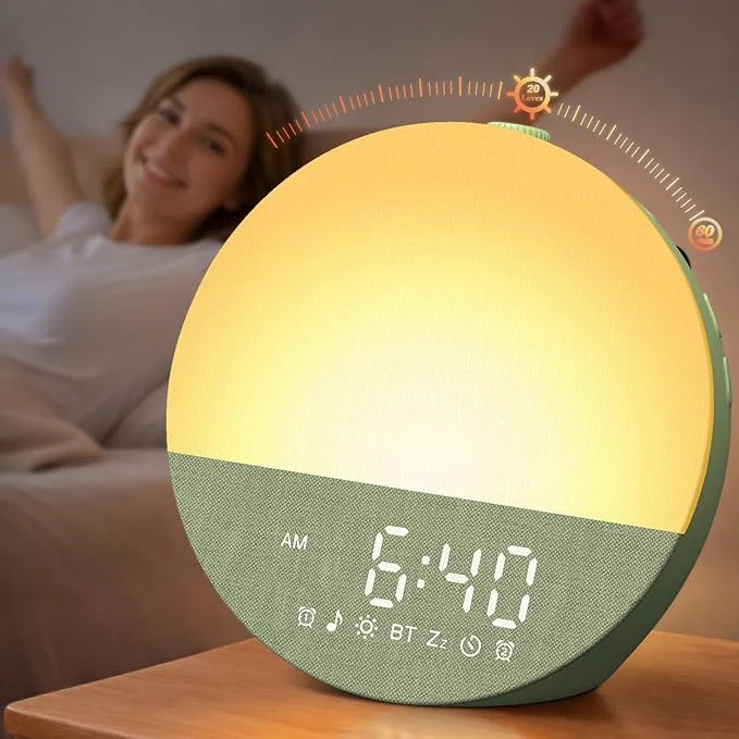 Proven Gentle Wake-Up Sunrise Alarm Clock 10-60 Min Gradual Light 20-Level Unique