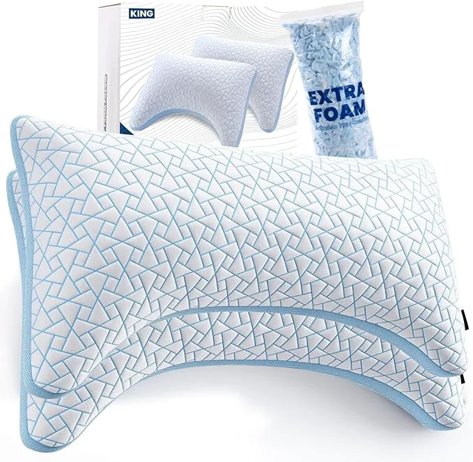 Pure A-Pce Adjustable Pillow King Size Set of 2 Bed Pillows Carefully Designed