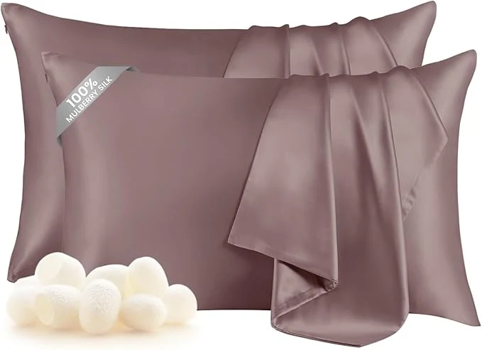 Effective THXSILK Set of 2 Natural Mulberry Silk Pillowcase Long-Lasting