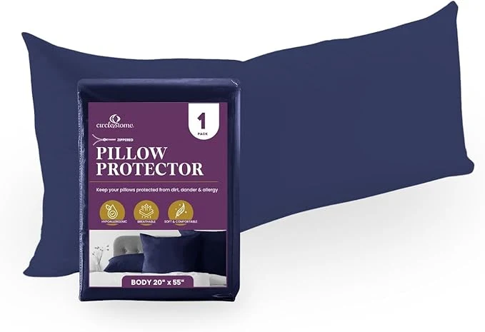 High-Grade CirclesHome Pillow Protectors Single Pack Body Zippered Modern