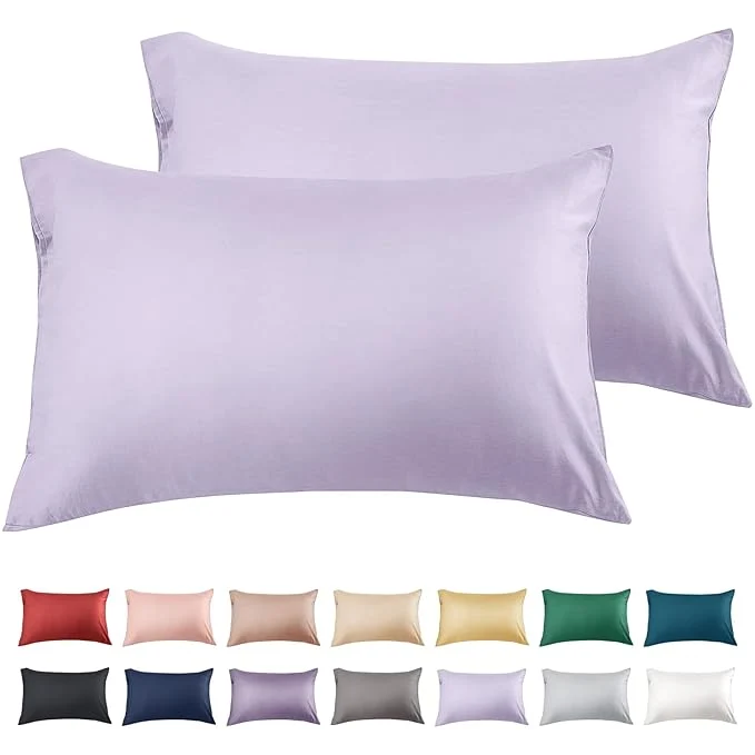 Premium Material Warmstar Cotton Pillow Cases Standard Size Set of 2 600 Thread Count Green