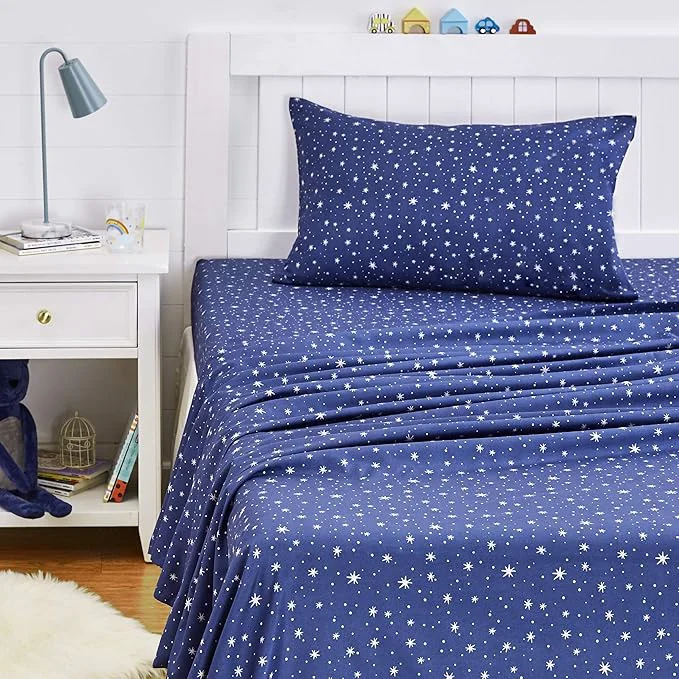 Unique Amazon Basics Kid’s Soft Easy-Wash Microfiber 3-Piece Sheet Set Machine Contemporary