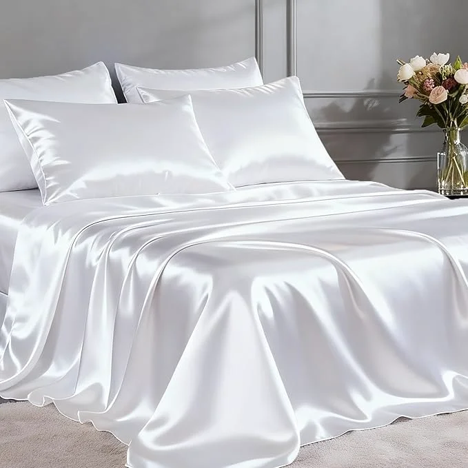Prestigious FreshCulture Satin Sheets California King Top-Quality
