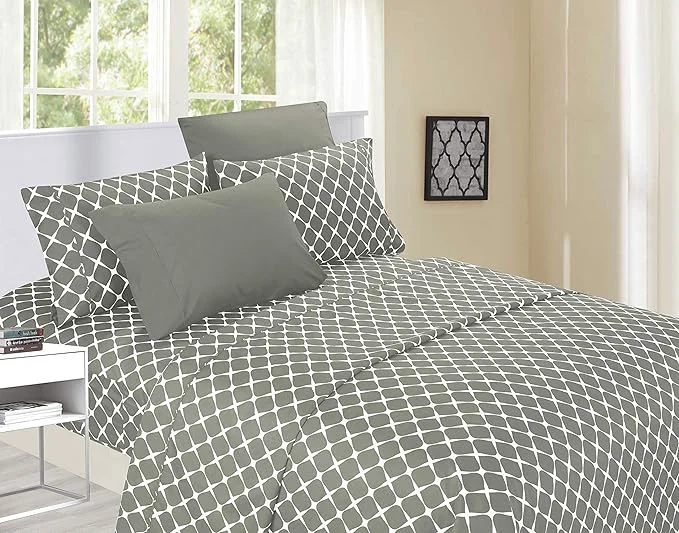 Trendy Elegant Comfort Luxury Softest and Coziest 4-Piece Bed Sheet Set Wrinkle Detailed