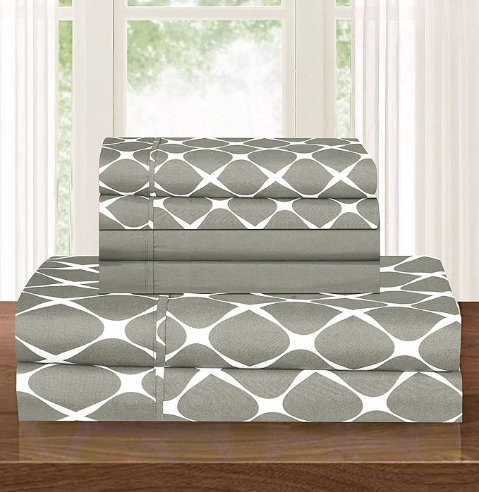 Lightweight Elegant Comfort Luxury Softest and Coziest 6-Piece Bed Sheet Set Wrinkle