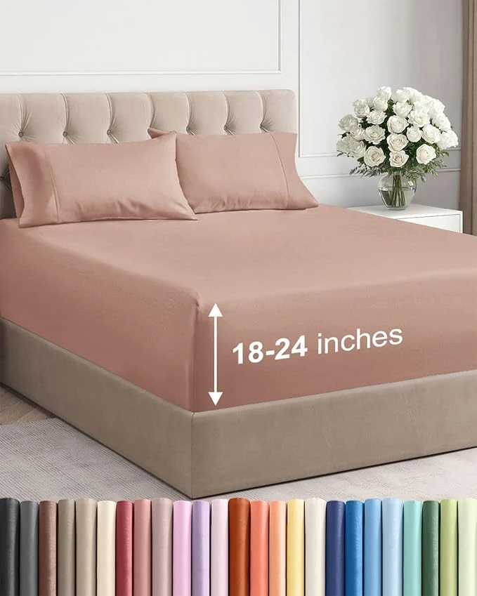 Comfortable Extra Deep Cal King Sheet Set Unique
