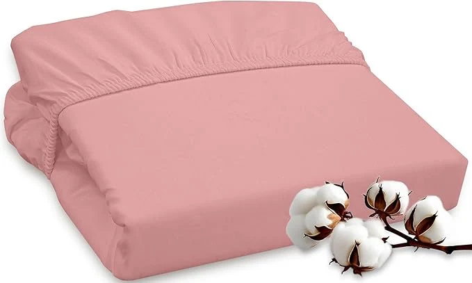 Durable ROYALE LINENS 300 Thread Count Long Staple Combed Cotton Fitted Sheet Queen First-Class
