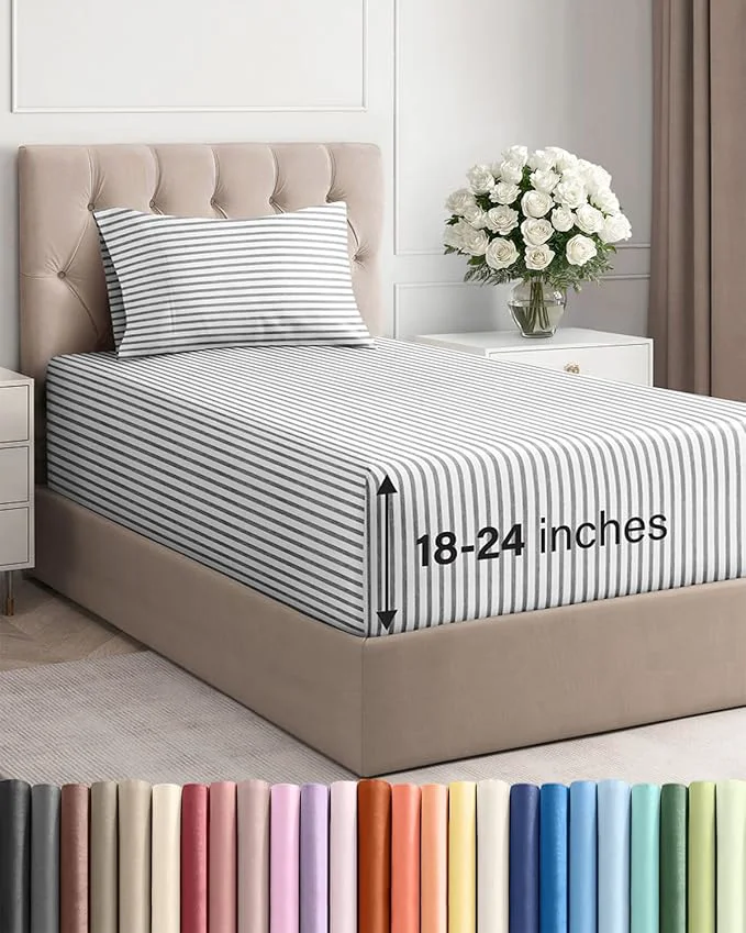 Relaxed Extra Deep Twin Sheet Set Traditional