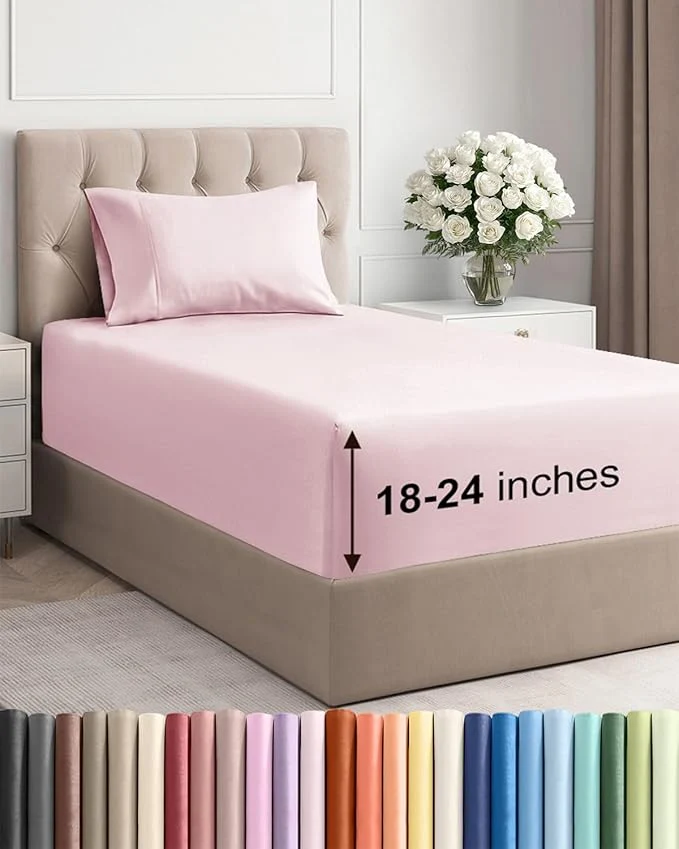 Versatile Extra Deep Twin Sheet Set High-Grade