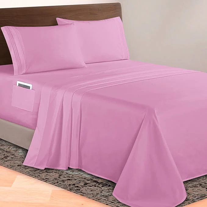 Responsible Elegant Comfort Luxurious 1500 Premium Hotel Quality Microfiber 4-Piece Sheet Detailed