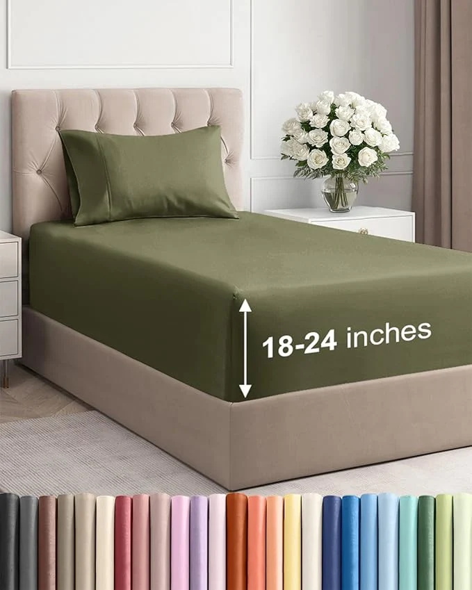 Expertly Made Extra Deep Twin Sheet Set Trendy