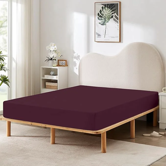 Top-Quality HBHLFZ Queen Fitted Sheet Only Soft Breathable Bottom Sheet Functional