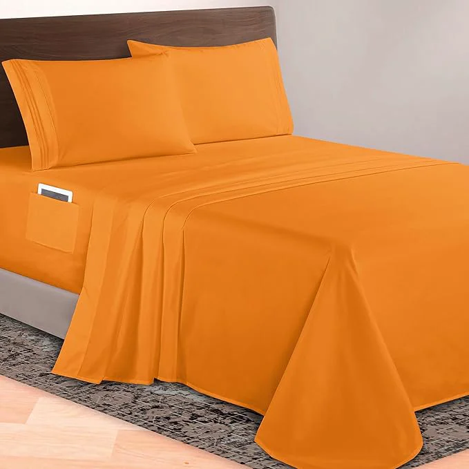 Consistent Elegant Comfort Luxurious 1500 Premium Hotel Quality Microfiber 4-Piece Sheet Casual