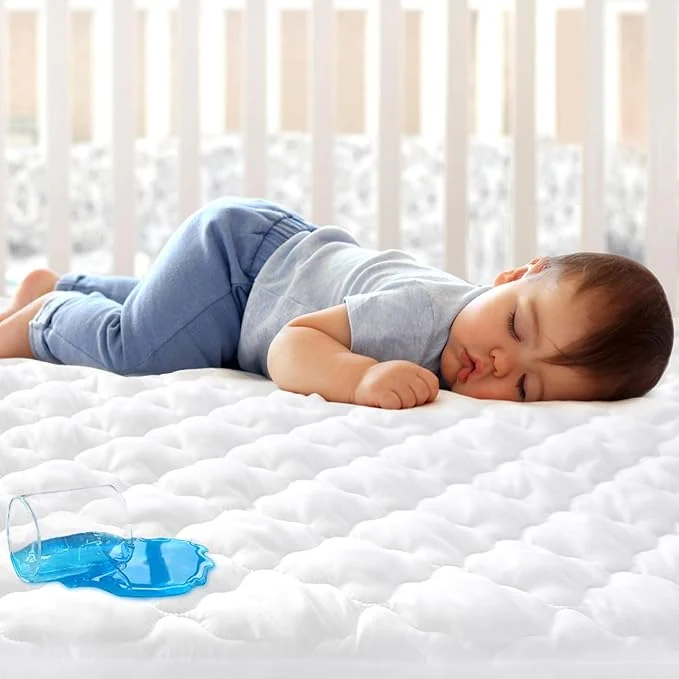 Environmentally Friendly Crib Mattress Protector Sheets Fitted Waterproof Mattress Pad Cover Noiseless Carefully Designed