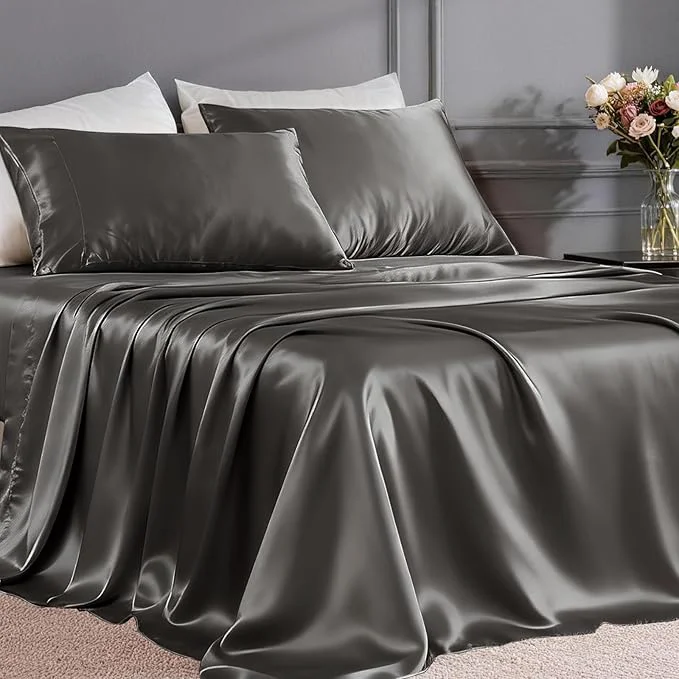 Detailed FreshCulture Satin Sheets Full Size Verified