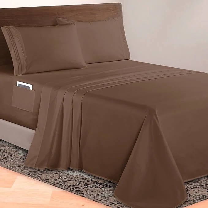Authentic Elegant Comfort Luxurious 1500 Premium Hotel Quality Microfiber 4-Piece Sheet Soft