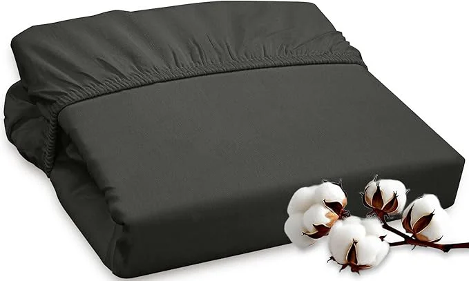 Advanced ROYALE LINENS 300 Thread Count Long Staple Combed Cotton Fitted Sheet Queen Sustainable