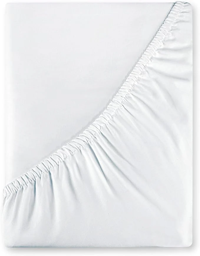 Sustainable Royale Linens 400 Thread Count American Grown Cotton Fitted Sheet Queen Premium