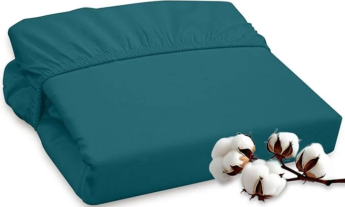 Flexible ROYALE LINENS 300 Thread Count Long Staple Combed Cotton Fitted Sheet Twin Fine