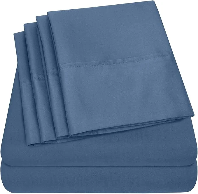 Quality Queen Sheets Denim Contemporary