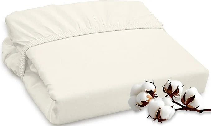 Relaxed ROYALE LINENS 300 Thread Count Long Staple Combed Cotton Fitted Sheet Twin Lightweight