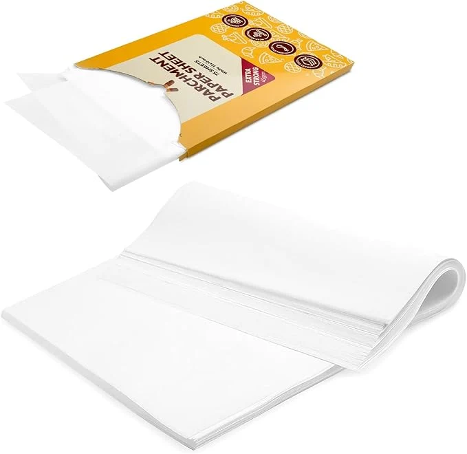 Flexible Katbite 75Pcs White Parchment Paper Sheets 12x16IN Pre-Cut Heavy Duty Lightweight