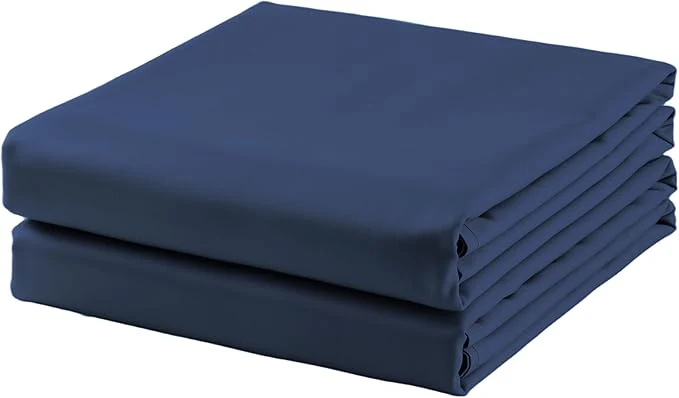 Enhanced 2-Pack Cotton Queen Flat Sheet Only 600 Thread Count Egyptian Cotton Top Modern