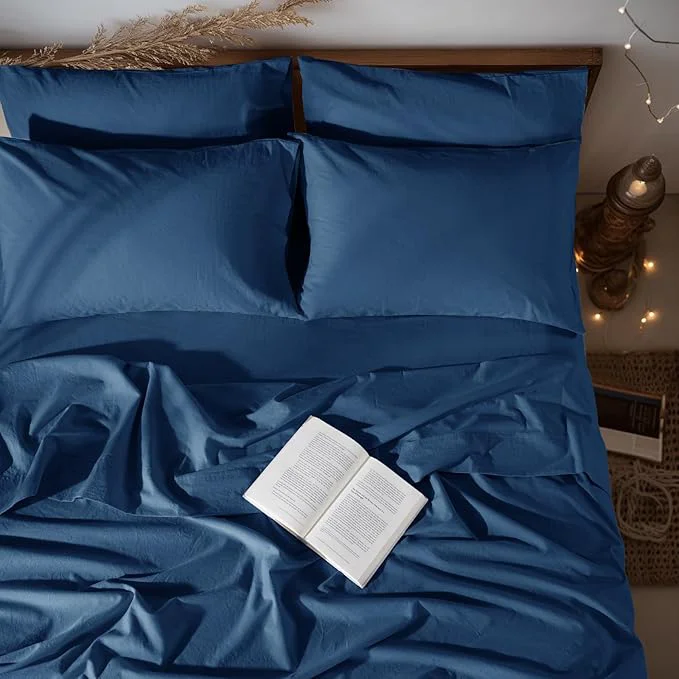 Advanced LBRO2M Pure Linen Sheet Set Deep Pocket Up to 16 Bed Sheets Sets Elite