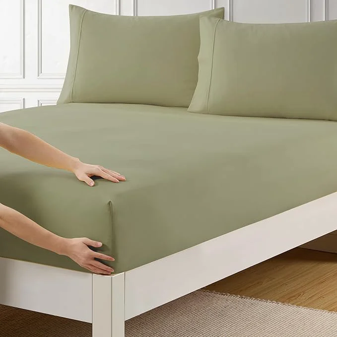 Advanced Twin Fitted Sheet Only with Full Elastic Built in Corner Sheet Straps to Comfortable