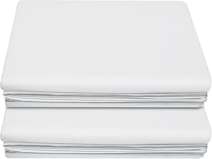 Proven Lirex 2-Pack Twin Size Flat Sheet Set Ultra-Soft Brushed 1800 Microfiber Enhanced